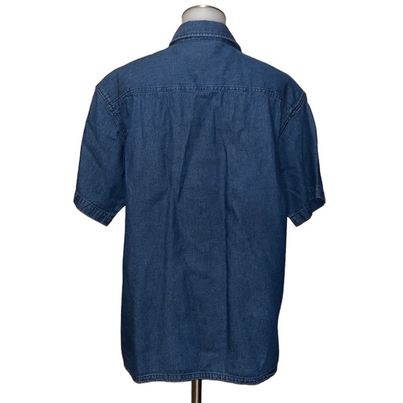 Vintage 90s Y2K Mandal Bay Embroidered Picnic Theme Button Shirt~Watermelon+ - Picture 6 of 7